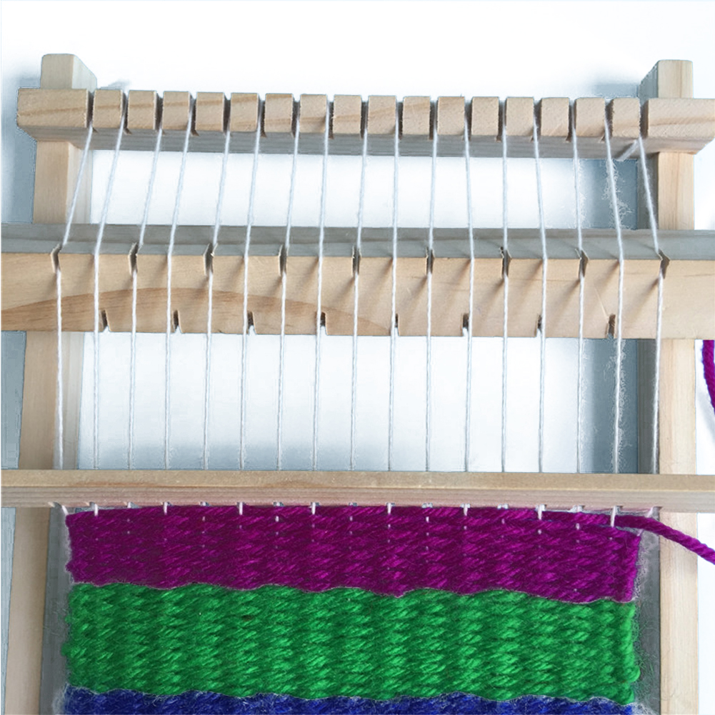 DIY HandKnitting Wooden Loom Toys Children Weaving Machine