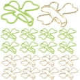 thumbnail image 1 of Clips de Marque-Page en Forme de Trèfle Solides et Durables pour un Stockage Longue Durée 45 Pcs Vert Plastiuré, 1 of 9