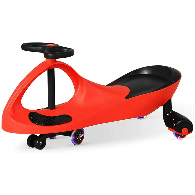 Uenjoy Swing Car Ride on Toy With LED Wheels Wiggle Car Light up Wheels Uses Twist Turn Wiggle Movement to Steer Zigzag Car Multiple Colors for