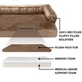 thumbnail image 6 of FurHaven Pet Products Plush & Velvet Memory Foam Comfy Couch Sofa-Style Pet Bed for Dogs & Cats - Almondine, Jumbo, 6 of 12