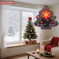thumbnail image 2 of Stylish Metal Hanging Christmas Tree Wind Spinner - Vibrant Design with Colorful Lights for Festive Yard & Garden Decor, 2 of 6