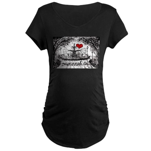 CafePress - I Love Savannah Ga Maternity T Shirt - Maternity Dark T-Shirt