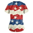 thumbnail image 4 of JULMCOMO Independence Day Printed Medical Scrubs for Womenn, Short Sleeve Festival T Shirt for Women American Flag Plus Size Scrub Tops White M, 4 of 4