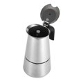 thumbnail image 4 of Mikrokos Cafetière - 100 ml/200 ml/300 ml/450 ML en Acier Inoxydable Moka Pot Cafetière Expresso Cuisinière Utilisation de Bureau(100ml), 4 of 14