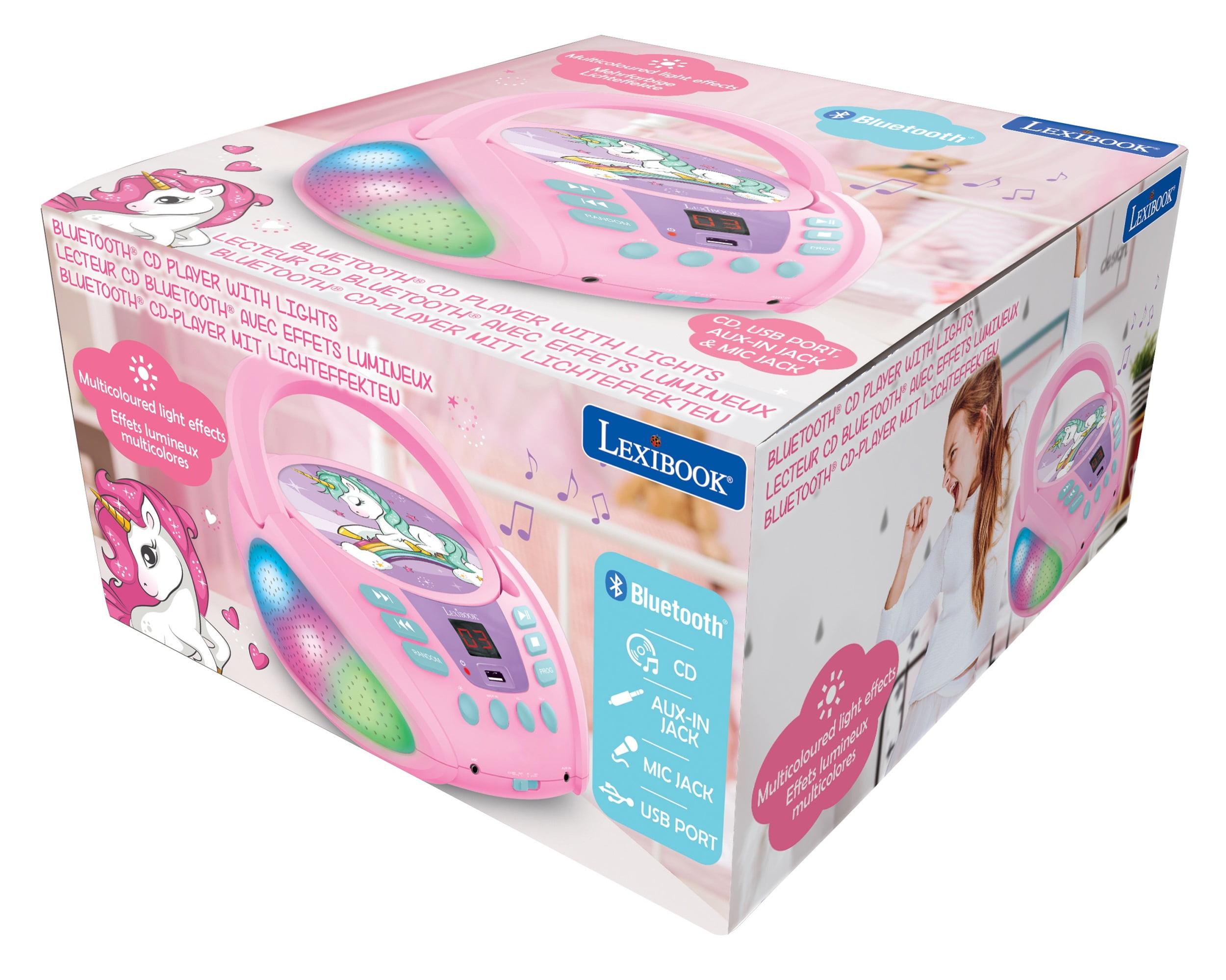 LEXIBOOK Lecteur CD enfant Bluetooth Minnie lumières