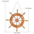thumbnail image 2 of GAXIRE Decorative Wooden Steering Wheel Model for Home Bar Decoration Mediterranean Style Chocolate Color Synthetic Material, 2 of 6