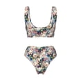 thumbnail image 6 of Rocae Rose Flowers for Bikini Set for Women Two Piece Sexy High Swimsuits Split Crossover Bikini, 6 of 9