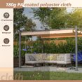 thumbnail image 6 of Outdoor Patio Pergola with Retractable Pergola Canopy, Aluminum  Backyard Shade Shelter for Porch, Outdoor Party, Garden, Grill Gazebo, 6 of 7