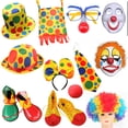thumbnail image 3 of Disfraces de Halloween 2024 Accesorios de payaso, accesorios de actuación para mascaradas, disfraz de payaso, tocado, máscara, zapatos, sombrero, accesorios de actuación, 3 of 5