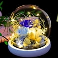 thumbnail image 4 of Decoración de flores eternas, rosa más cubierta de cristal de hortensia con luces, regalos navideños, regalos de cumpleaños para familiares y amigos, 4 of 5