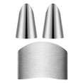 thumbnail image 1 of Protectores de dedos de acero inoxidable para cortar alimentos, protectores de dedos para cocina, herramientas de cocina, 3 uds., 1 of 4