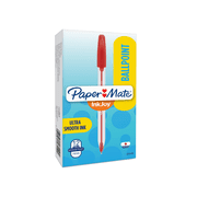 Paper Mate InkJoy 50ST Ballpoint Pens, Medium Point, 1.0 mm , Translucent Barrel, Red , Pack Of 12 Pens