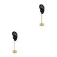 thumbnail image 2 of kurtrusly Earring Display Stand Human Ear Model Organizer Holder Showcase Stud Jewelry Left Ear Black Height: 18cm 2Set, 2 of 6