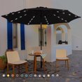 thumbnail image 3 of JUSTLET 9' Outdoor Patio Market Solar Umbrella w/ LED Lights, Black, 3 of 10