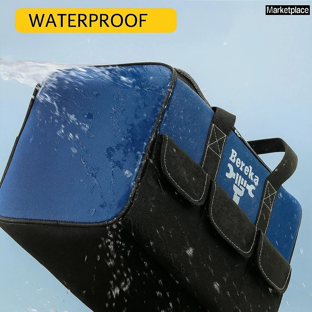 BEREKA Tool Bag Heavy Duty Multifunctional Large Capacity 17.3" Storage Bag