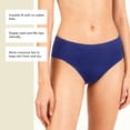 thumbnail image 5 of Mid Waisted Bikini Bottoms | Mid Cut Leg, Medium Bum Coverage, Full Lining, Swim, Bathing Suit Briefs for Women (Dark Blue,S), 5 of 8