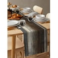thumbnail image 6 of Abstract Brown Table Runner-Cotton Linen- 48 Inch Holiday Dresser Scarves, Modern Graffiti Art Neutral Textured Tablerunner for Kitchen Coffee/Dining Bedroom Home Living Room Dinner Scarf Décor 13x48, 6 of 9