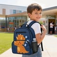 thumbnail image 3 of KUIFORTI Dinosaur Print Toddler Backpack Boys Kids School Bag with Side Pockets Adjustable Straps Lightweight for Preschool Kindergarten Back to School Gifts, 3 of 7