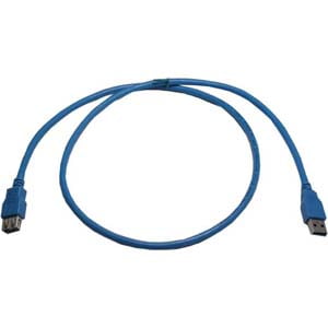 ACCL 1.5Ft USB3.0 A-Male to A Female Blue, 1 Pack