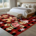 thumbnail image 4 of Gingerbread Red Plaid Area Rugs 8'x10', Washable Small Throw Rugs for Living Room Patio, Christmas Winter Snowflake Indoor Outdoor Rug Non-Slip Low Pile Carpet Runner Reversible Floor Mats, 4 of 8