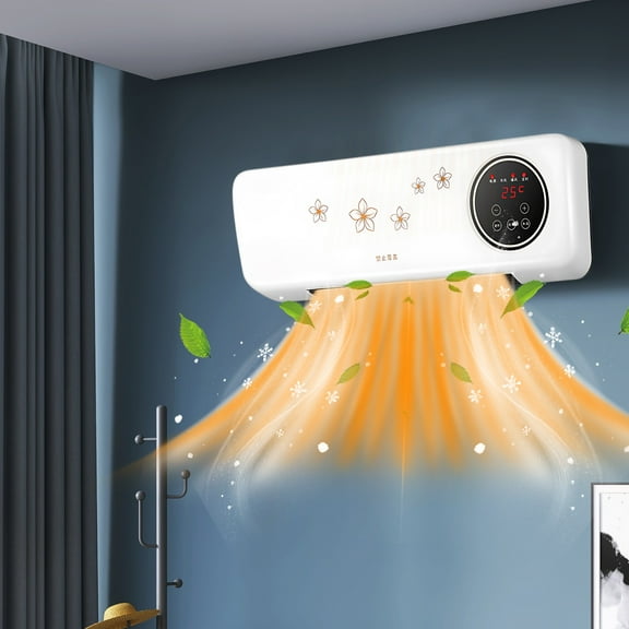 FYHALE 8000 BTU Window Air Conditioner, 2-in-1 Cool/Heating Window AC Unit, Portable Air Conditioner with Remote Control, Cools up to 250 Sq. Ft., Fits Bedroom, Office