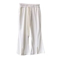 thumbnail image 6 of Tween Girls Flare Leggings Ribbed Knit Elastic Waist Drawstring Yoga Pants for School Daily Wear Trousers, 2T-10Y, 6 of 8