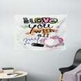 thumbnail image 1 of I Love You Tapestry, I Love You with All My Heart Grunge Sketchy Notebook Style Childish Couples, Wall Hanging for Bedroom Living Room Dorm Decor, 60W X 40L Inches, Multicolor, by Ambesonne, 1 of 2