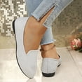 thumbnail image 5 of HTHLVMD V-Cut Slip-On Flats, Round Toe Everyday Flats, Womens Ballet Flats 2026 Pointed Toe Slip-On Dressy Flat Shoes Casual Lightweight Comfortable Business Work Loafer Shoes, Silver 8.5, 5 of 9