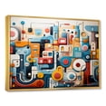 thumbnail image 3 of Designart "Dynamic Fusion Blue and Yellow Abstract Music" Extra Large Abstract Framed Wall Art - Modern Blue Abstract Modern Shapes Living Room Framed Canvas Art, 3 of 7