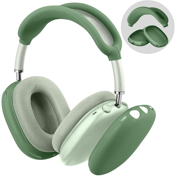 Silicone Case Cover for AirPods Max Headphones, Anti-Scratch Ear Cups Cover and Headband Cover for AirPods Max, Accessories Skin Protector for AirPods Max (Green)