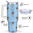 thumbnail image 3 of 40 oz Cute Pug Tumbler with Handl Straw, Stainless Steel Insulated Cup with Lid and Straw, Travel Mug,Gifts for Women, 3 of 6