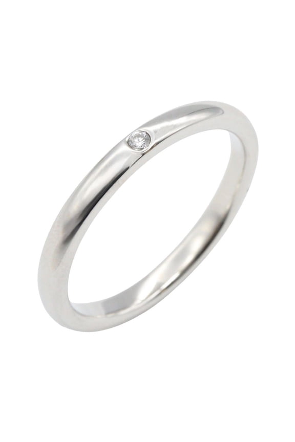 Pre-Owned Tiffany & Co. Stacking Band Diamond Ring - Platinum (Pt950) Men's Women's...