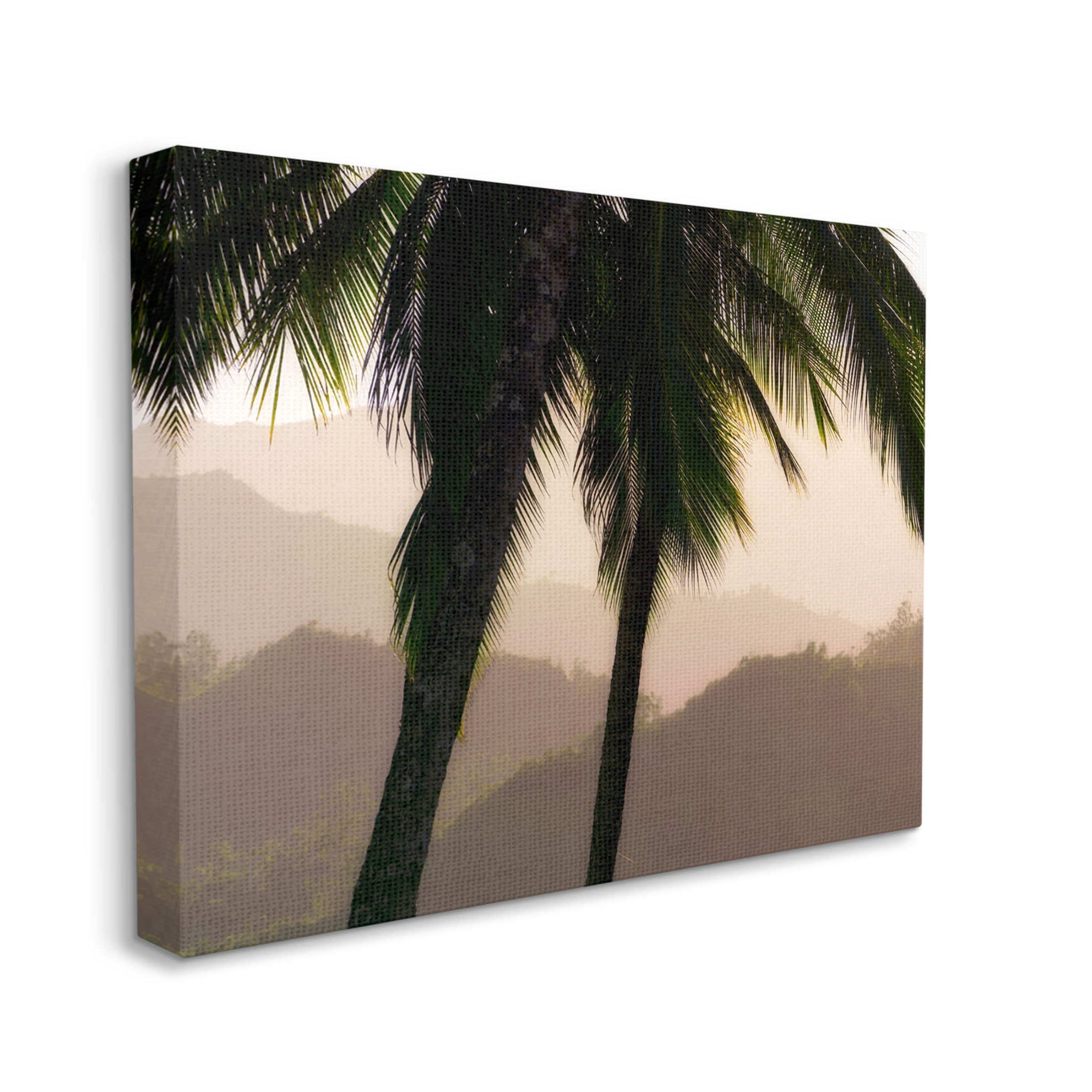 Stupell Industries Tropical Overhanging Palms Distant Land Photograph Gallery Wrapped Canvas Print Wall Art, Design by Dennis Frates