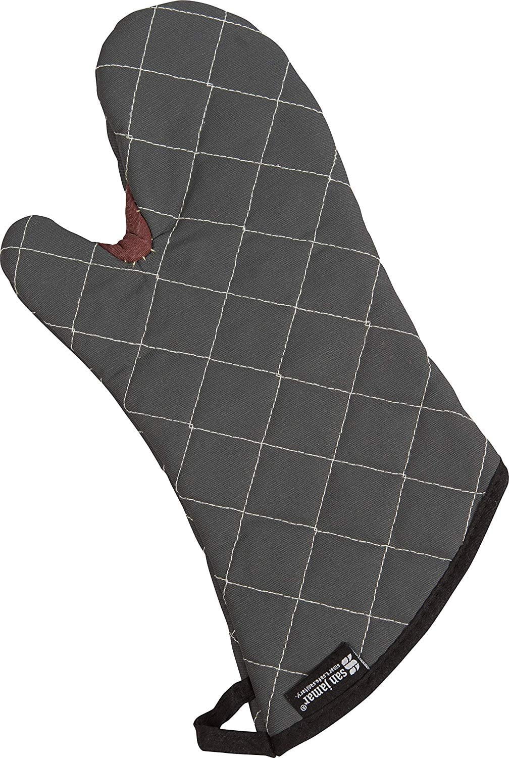 San Jamar 800FG13-BK BestGuard 13 Black Oven Mitt - Pair"