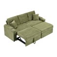 thumbnail image 4 of 30-Inch Ergonomic Memory Foam Ottoman with Corduroy Fabric - Durable Independent Spring Cushioning & Easy Assembly Footstool for Home Use, 4 of 5