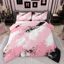 Manfei Teens Adults Abstract Oil Painting Bedding Comforter Set 2pcs,Vintage Aesthetic Twin Comforter Sets Microfiber,Retro Gradient Minimalist Breathable Bedding Set,Breathable Home Decor