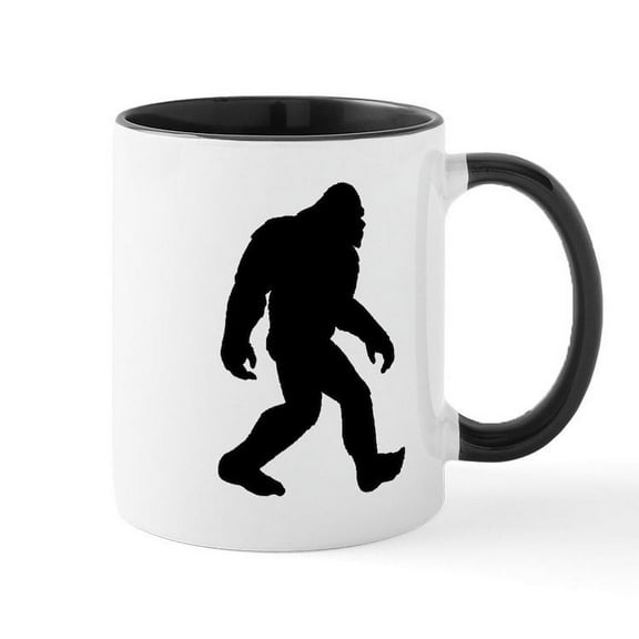 CafePress - Bigfoot Silhouette Mugs - 11 oz Ceramic Mug - Novelty Coffee Tea Cup