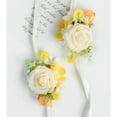 thumbnail image 5 of Holzlrgus Set of 2 Wrist Corsage Wristlet for Wedding Bridesmaid Mother Grandmother for Bridal Shower Wedding Artificial Roses Flower Prom (Light Yellow), 5 of 5