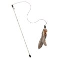 thumbnail image 2 of Baguette Teaser pour Chat Fausse Plume Cloche Décor Jouet Interactif pour Chat Jouet d'Entraînement pour Chat, 2 of 10