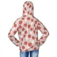 thumbnail image 4 of Cauagu Floral Strawberr Print Sun Protection Jacket for Teen,Full-Zipper Long Sleeve Sun Shirts with Pockets UV Hoodie Shirts Outdoor Athletic Jacket-XX-Large, 4 of 7