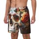 thumbnail image 1 of Balery Rose Floral Skull Bañador para hombre, shorts de playa de secado rápido con entrepierna y forro de compresión-3X-Large, 1 of 6