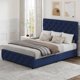 thumbnail image 1 of Yeshouse Base de cama tapizada con plataforma, 4 cajones y cabecera ajustable. Diseño capitoné con botones cosidos en forma de diamante. No requiere somier. Fácil montaje, 1 of 7