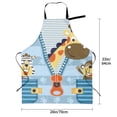 thumbnail image 5 of Lsque Giraffe Come Out From Zipper Waterproof Apron Chef Aprons for Men Heavy Duty Chemical Work Apron Extra Long Grilling Aprons with Adjustable Bib Apron, 5 of 9
