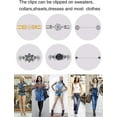 thumbnail image 7 of 6PCS Fit Dress Cinch Clips Set, Scarf Clip, Retro Cardigan Collar Clips, Shirt clip, Dresss Clips Back Cinch, Shawl Clip Sweater Clips, Coat Chain Clips for Women Antique Flowers, 7 of 7