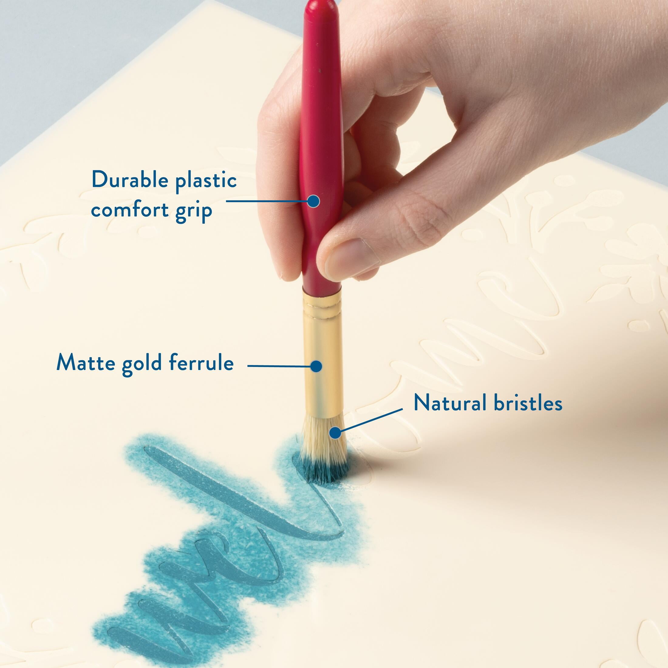 Hello Hobby Premium Stencil Brush Set, 7 Pieces, Multicolor