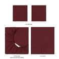 thumbnail image 6 of Mainstays Super Soft Brushed Microfiber Bed Sheet Set, Luscious Red Merlot, Full, 4 Piece, 6 of 13