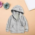 thumbnail image 2 of Mercatoo Toddler Cotton Hoodi𝐞s Zip up Plain Hooded Sweatshirts with Pockets Baby Boys Soft Comfy Long Sleeve Jackets Clothes, 2 of 8
