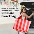 thumbnail image 6 of Fit + Fresh All The Things XL Tote Bag, Travel & Overnight Bag, Pink Stripe, 6 of 8