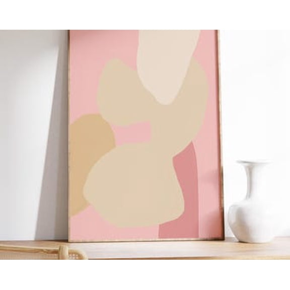 POSTER ROSE Design Poster, Bedroom Poster, Living Room Poster, Abstract Poster, Scandinavian Poster UNFRAMED, 12x18