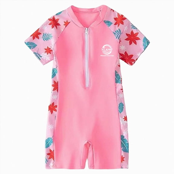 Ymyiu Baby Boy Swimsuit Toddler Baby Boys' Swimwear One Piece UPF 50 Swimsuit Boy Lovely Bathing Suit 2T 3T (Pink,2-3 Years)